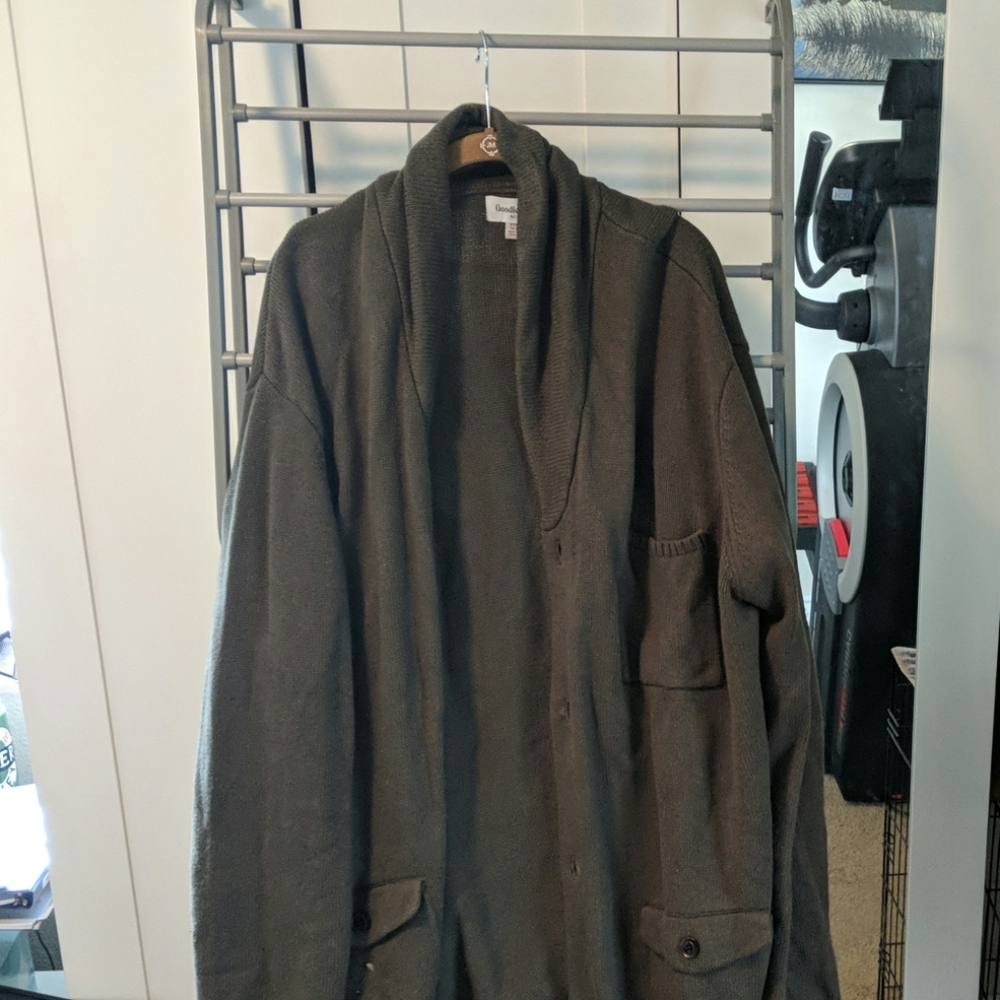 4XLB Goodfellow olive button up cardigan